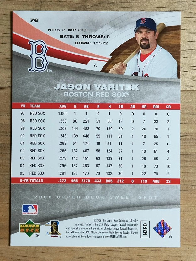 2006 Sweet Spot #76 Jason Varitek