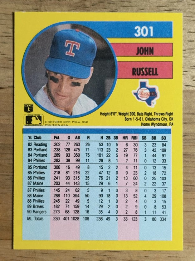 1991 Fleer #301 John Russell