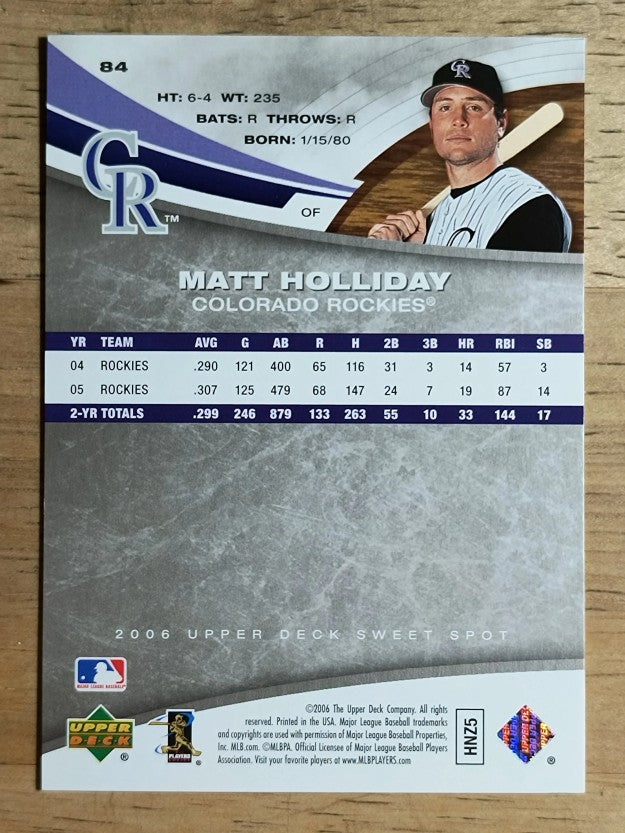 2006 Sweet Spot #84 Matt Holliday