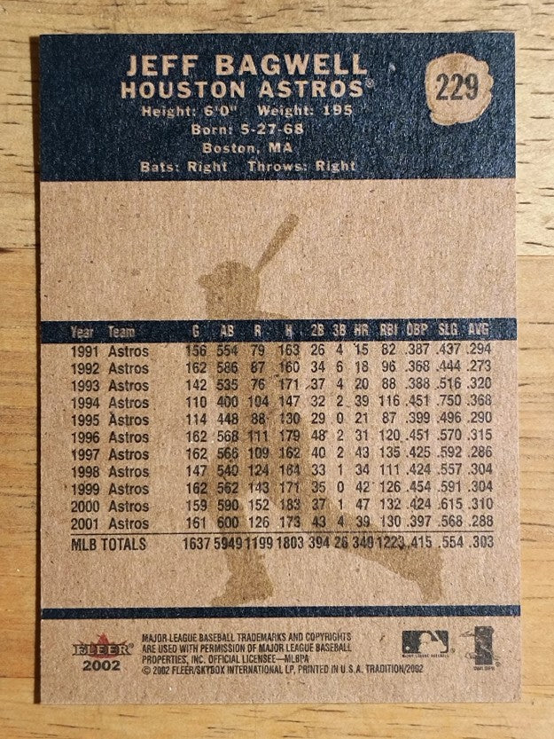 2002 Fleer Tradition #229 Jeff Bagwell