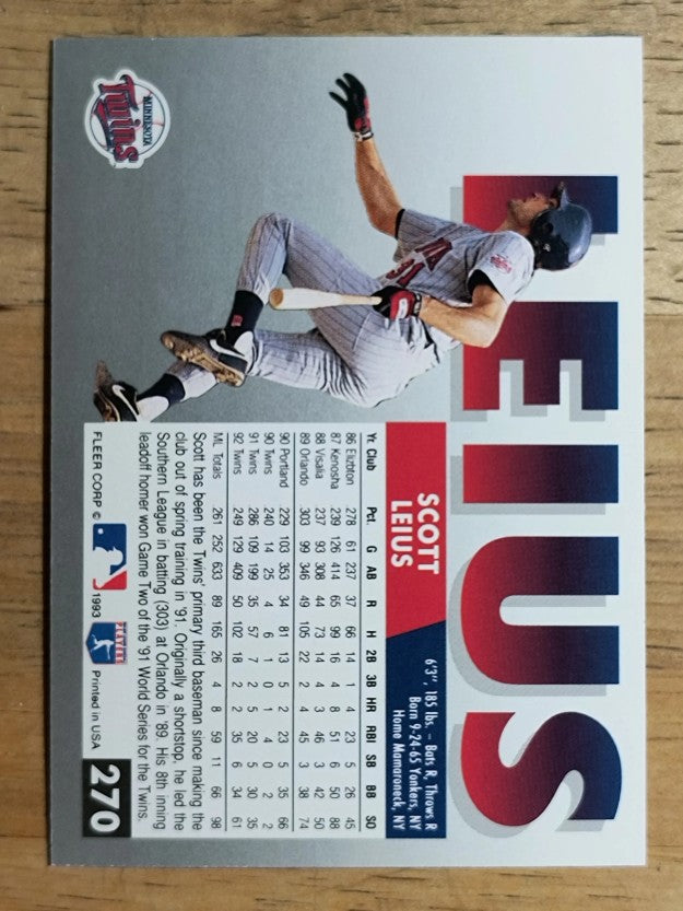 1993 Fleer #270 Scott Leius