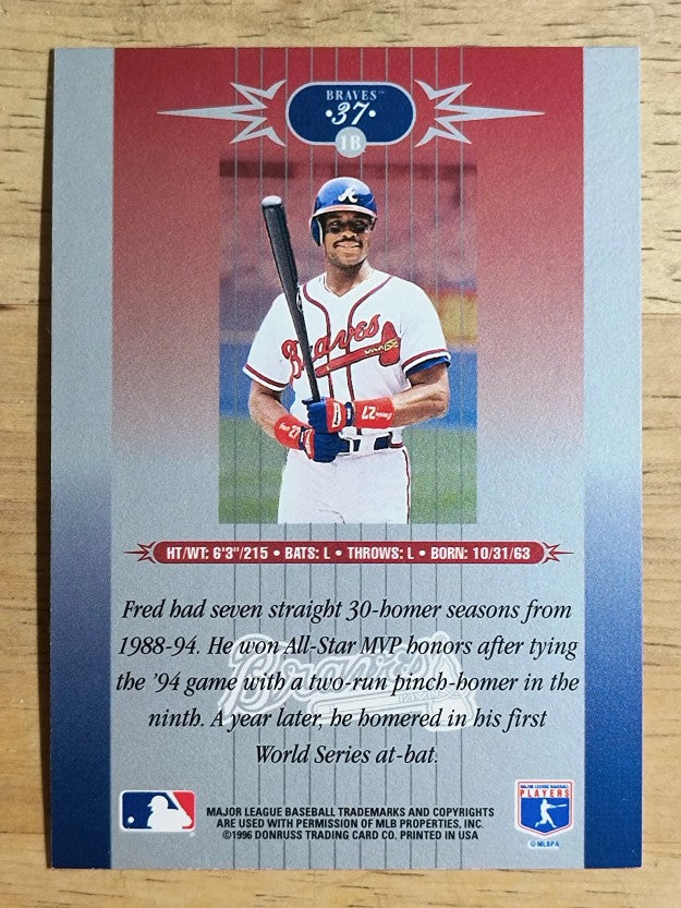1996 Leaf Limited #37 Fred McGriff