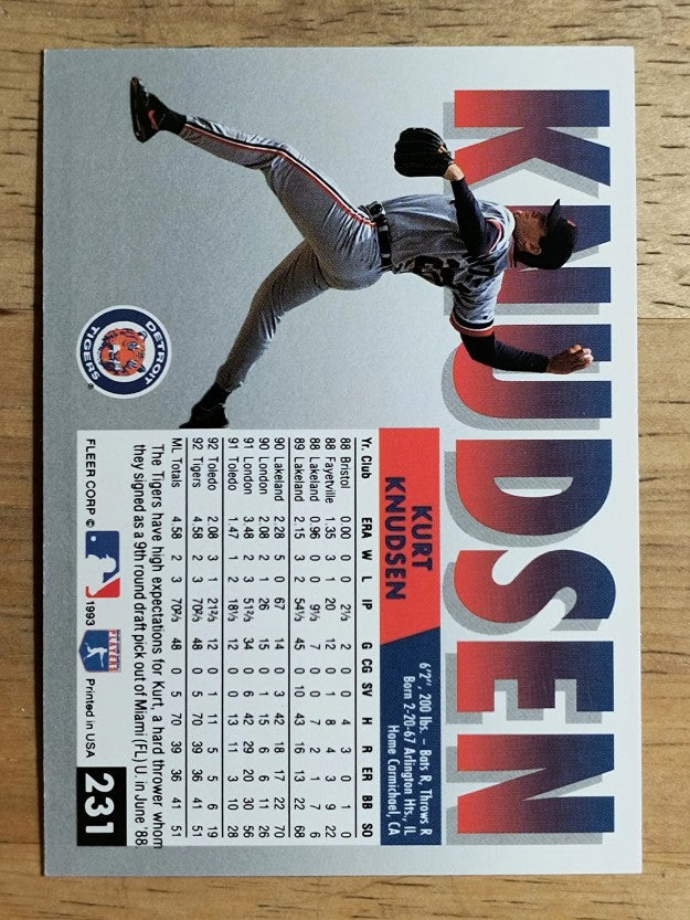 1993 Fleer #231 Kurt Knudsen