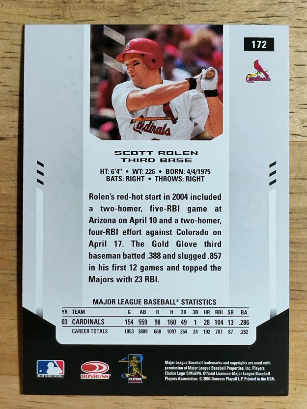 2004 Leaf Certified Materials #172 Scott Rolen