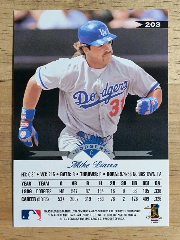 1997 Leaf #203 Mike Piazza
