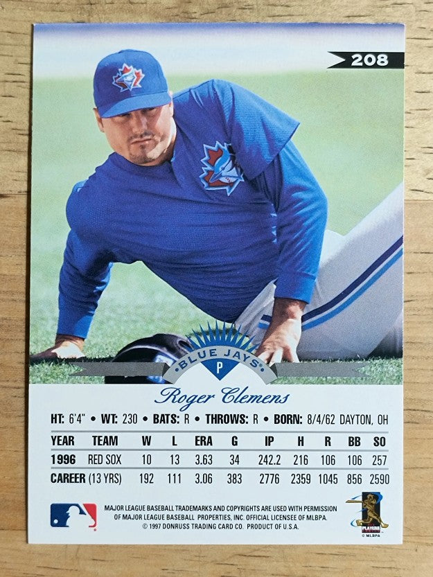 1997 Leaf #208 Roger Clemens