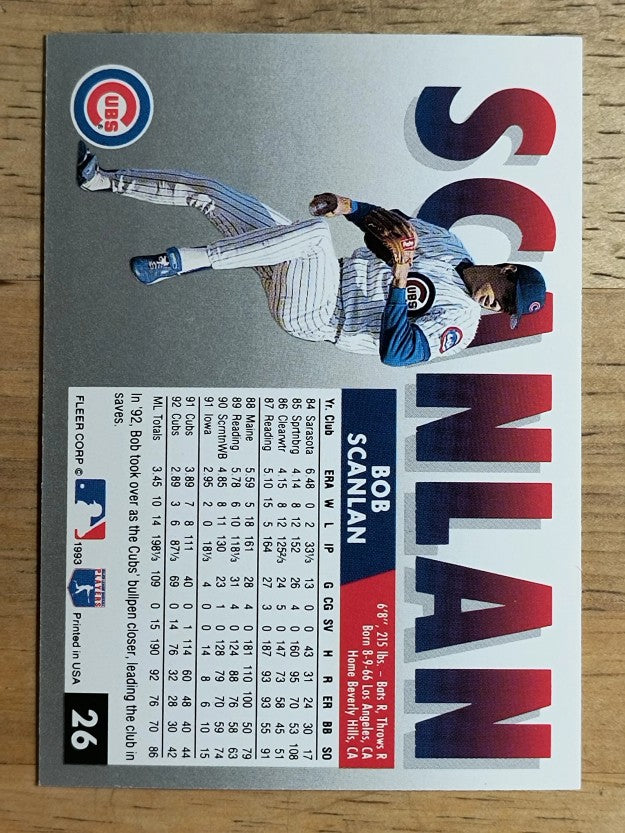 1993 Fleer #26 Bob Scanlan