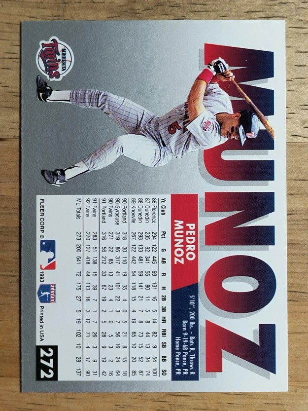 1993 Fleer #272 Pedro Munoz