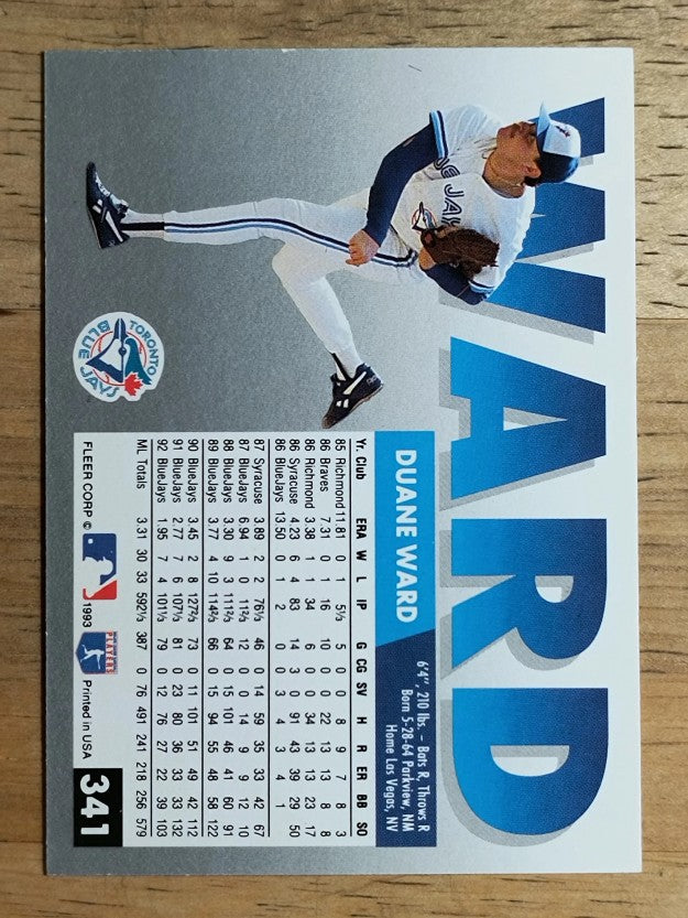 1993 Fleer #341 Duane Ward