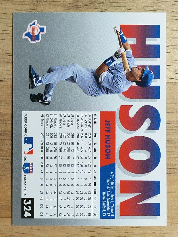 1993 Fleer #324 Jeff Huson