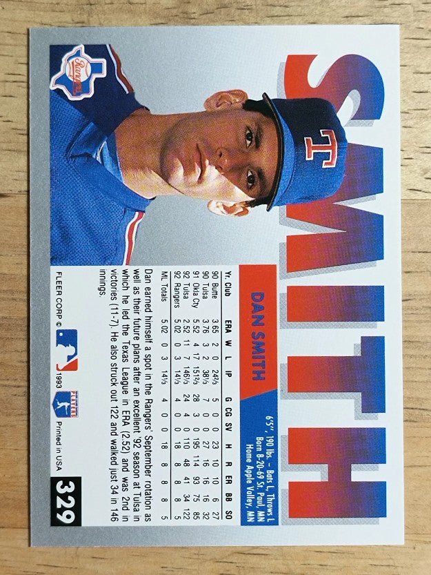 1993 Fleer #329 Dan Smith