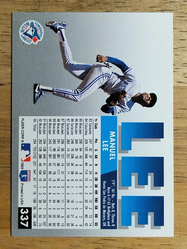 1993 Fleer #337 Manuel Lee