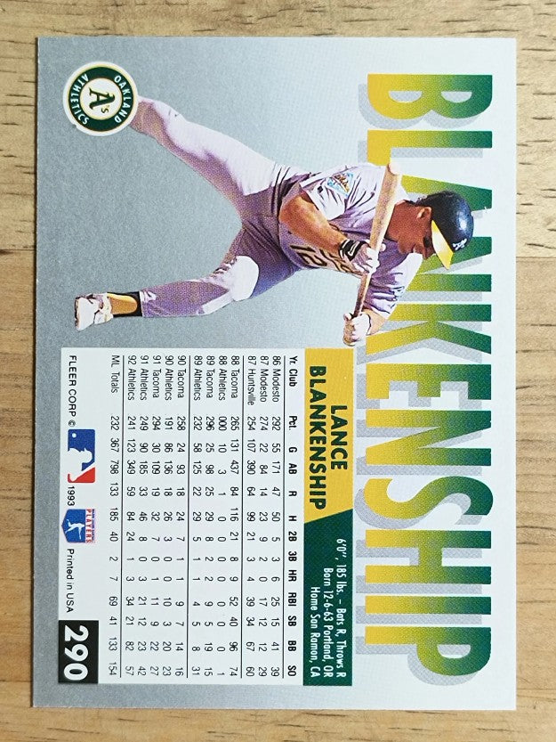 1993 Fleer #290 Lance Blankenship