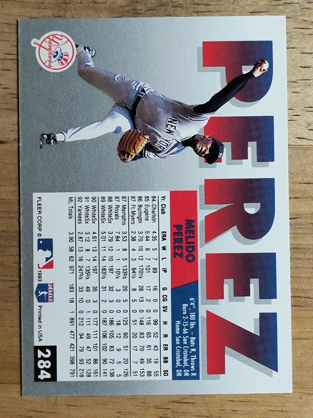 1993 Fleer #284 Melido Perez