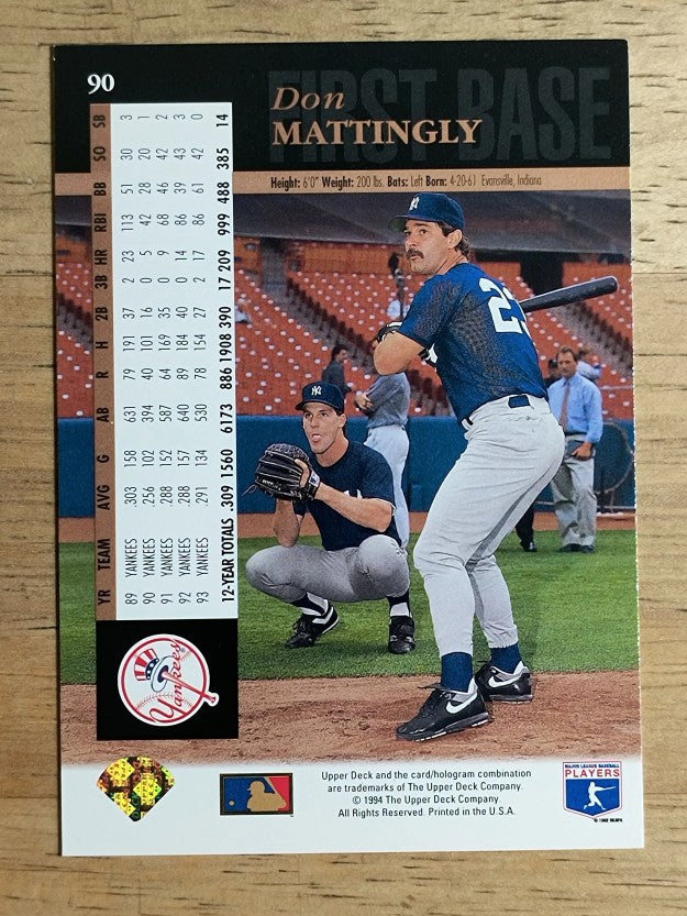 1994 Upper Deck #90 Don Mattingly