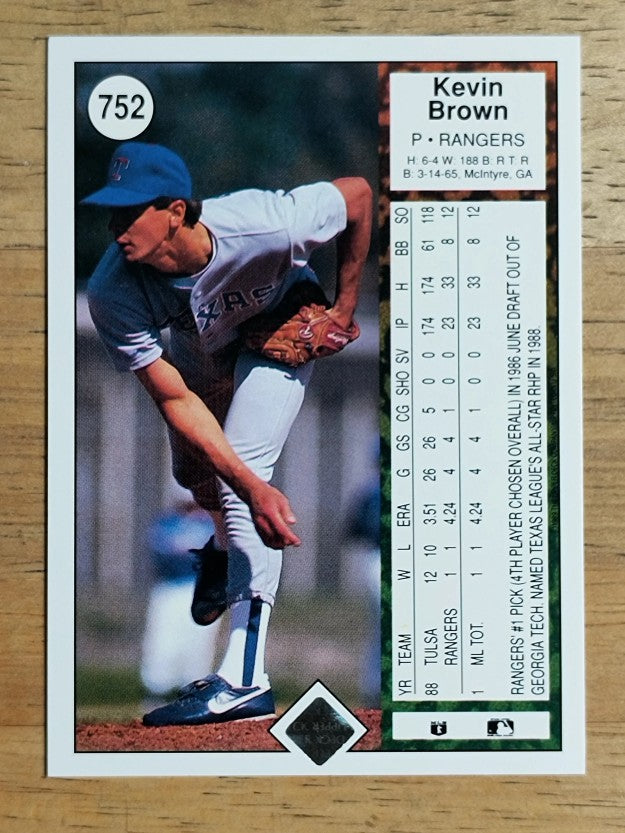 1989 Upper Deck #752 Kevin Brown