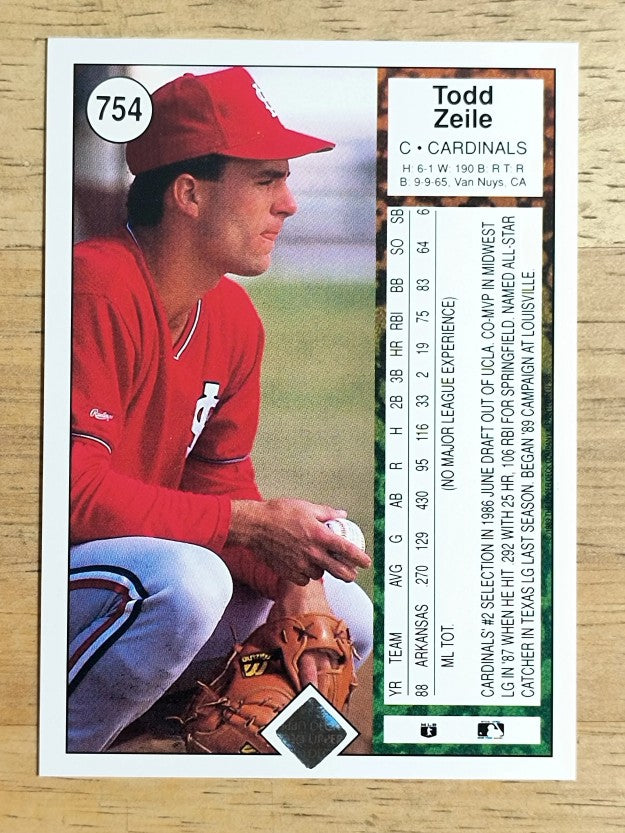 1989 Upper Deck #754 Todd Zeile RC