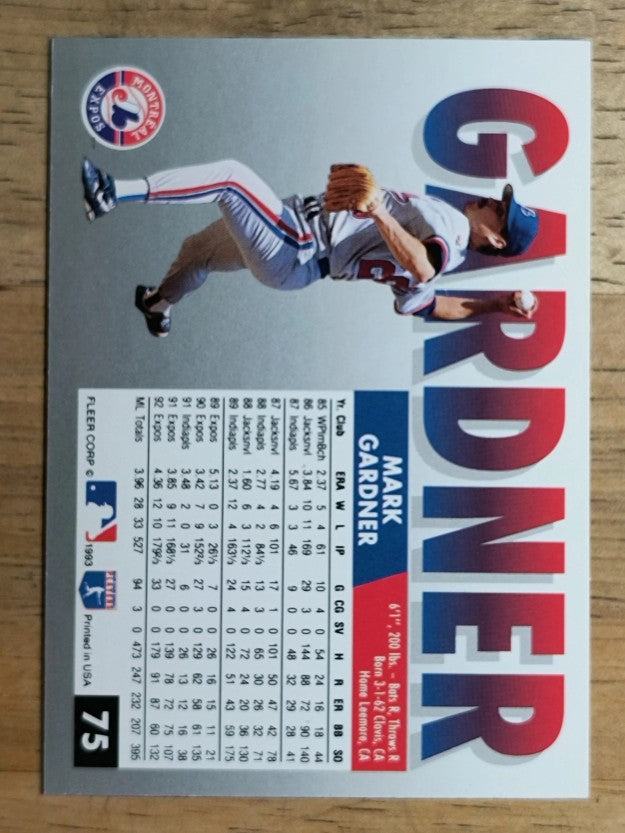 1993 Fleer #75 Mark Gardner