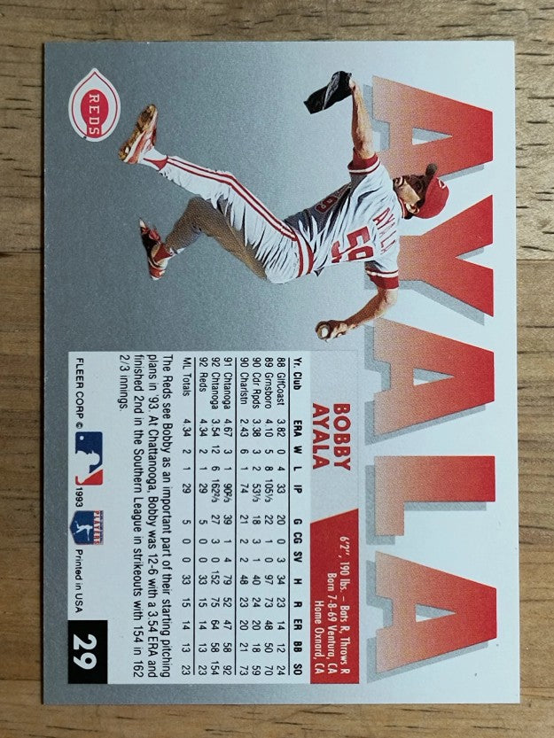 1993 Fleer #29 Bobby Ayala RC