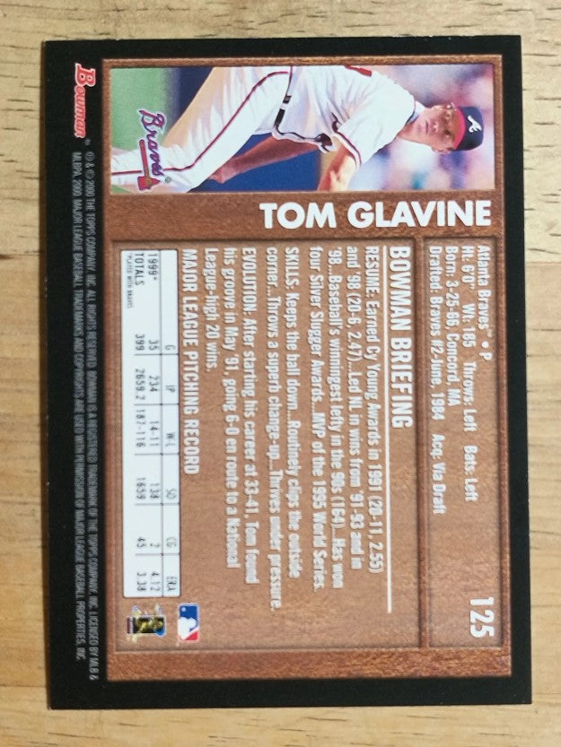 2000 Bowman Retro/Future #125 Tom Glavine