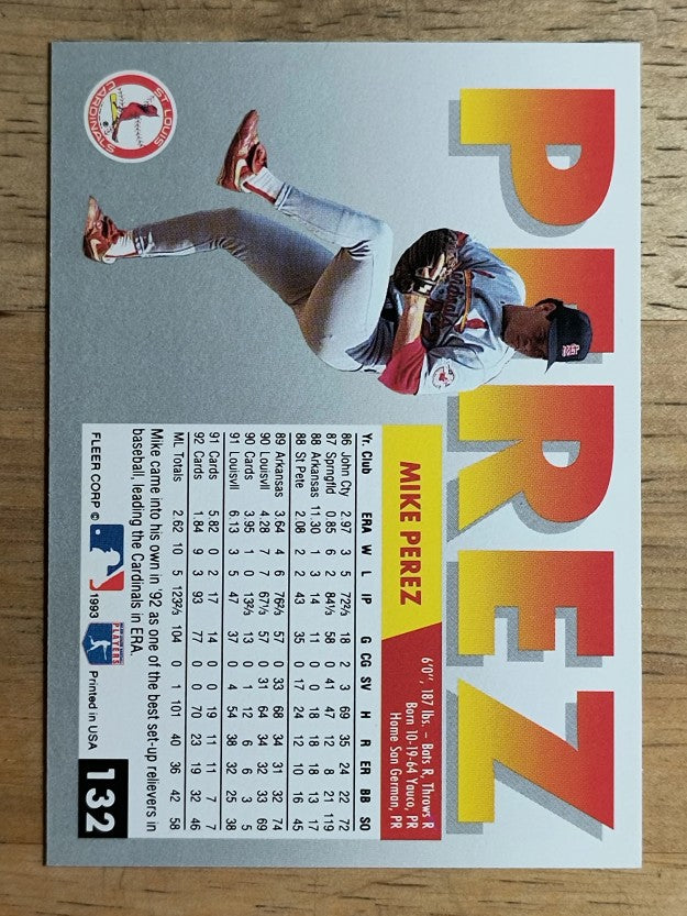 1993 Fleer #132 Mike Perez