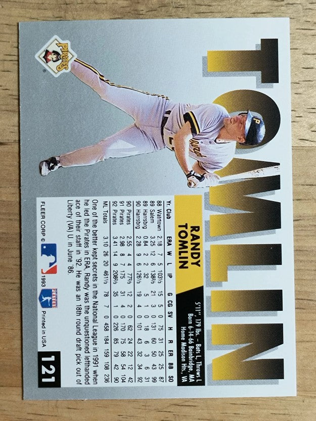 1993 Fleer #121 Randy Tomlin