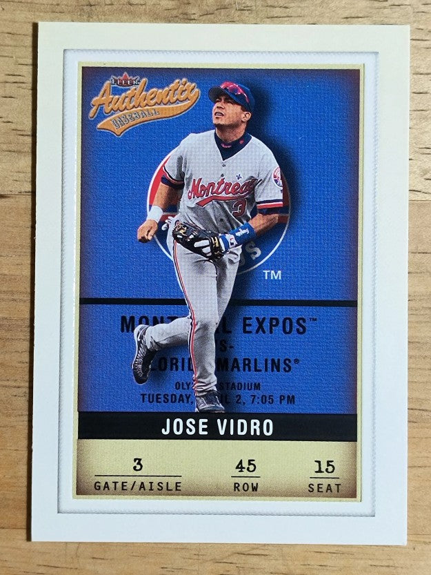 2002 Fleer Authentix #45 Jose Vidro