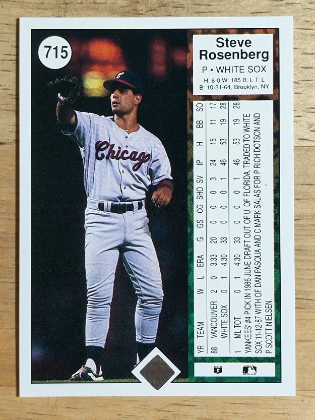 1989 Upper Deck #715 Steve Rosenberg