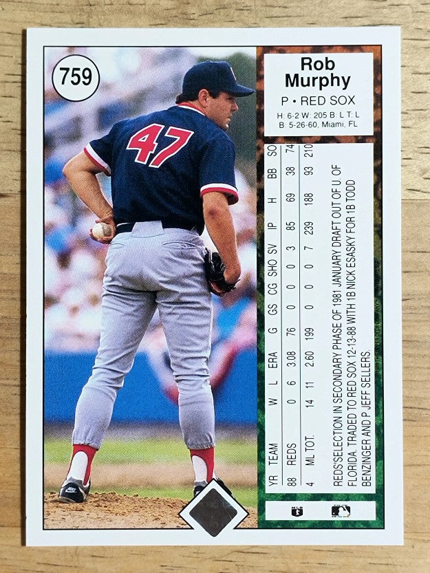 1989 Upper Deck #759 Rob Murphy