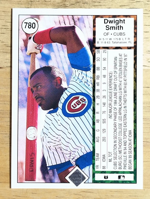 1989 Upper Deck #780 Dwight Smith RC