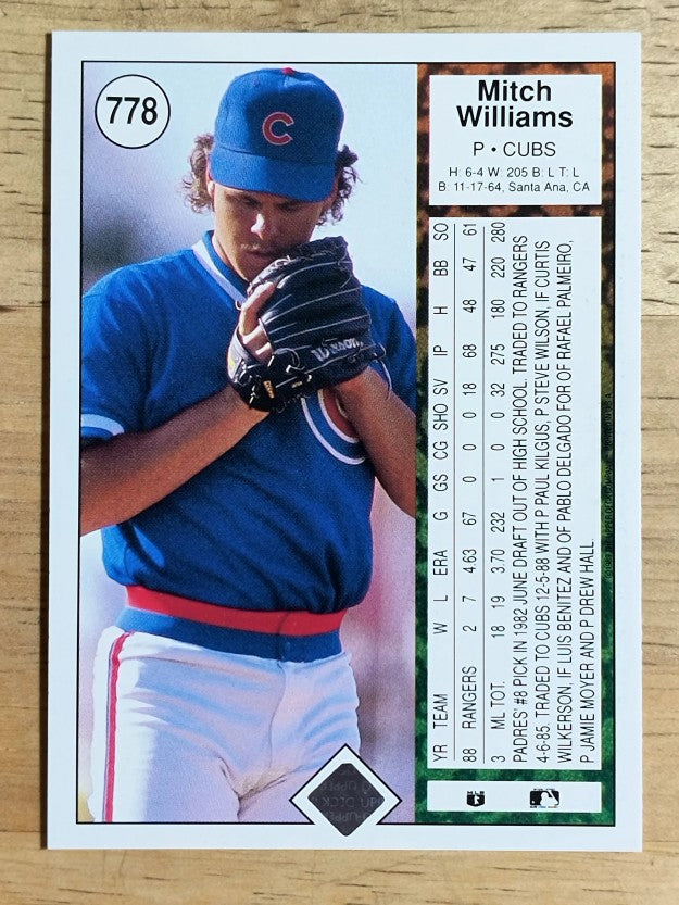 1989 Upper Deck #778 Mitch Williams