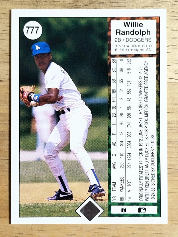 1989 Upper Deck #777 Willie Randolph