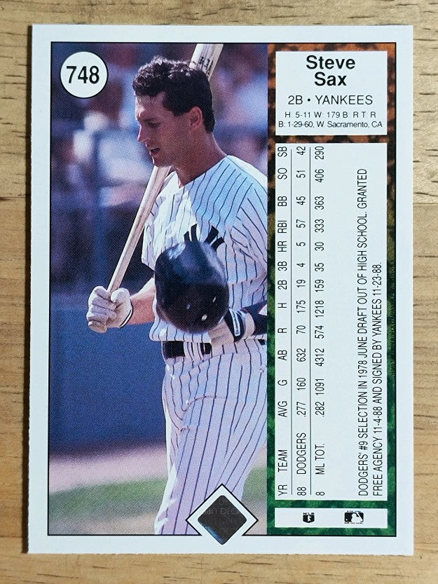 1989 Upper Deck #748 Steve Sax