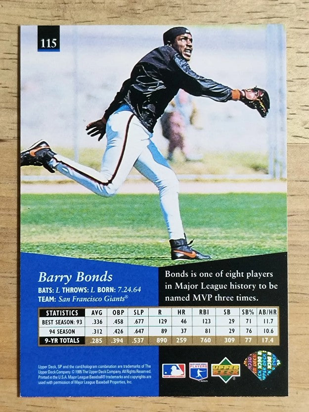 1995 SP #115 Barry Bonds