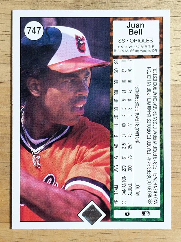 1989 Upper Deck #747 Juan Bell RC