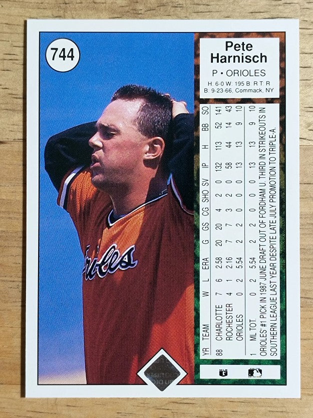 1989 Upper Deck #744 Pete Harnisch RC