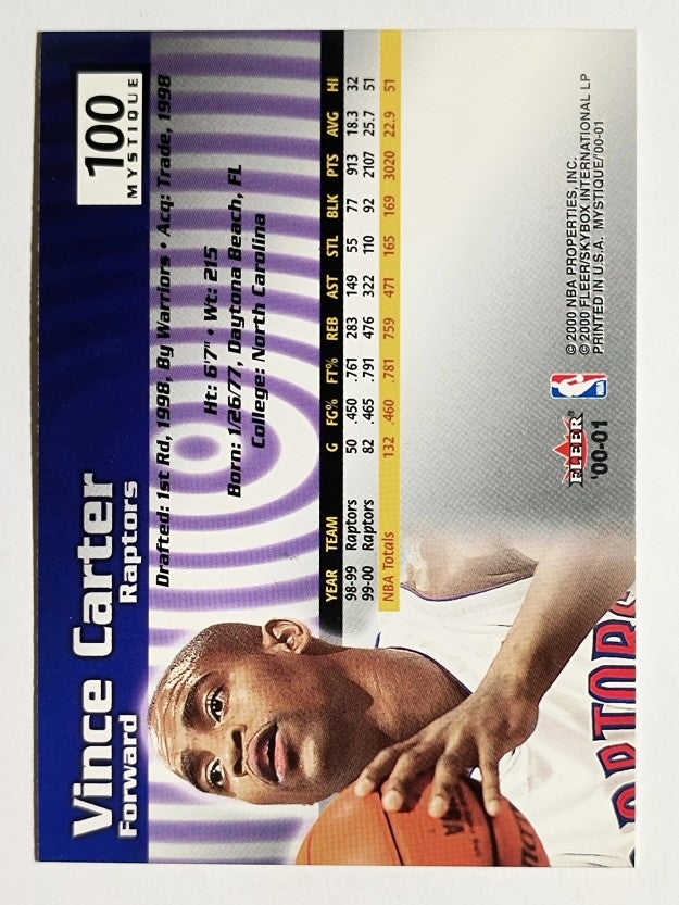 2000-01 Fleer Mystique #100 Vince Carter