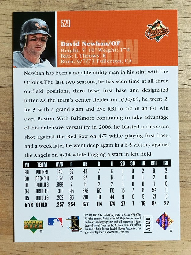 2006 Upper Deck #529 David Newhan