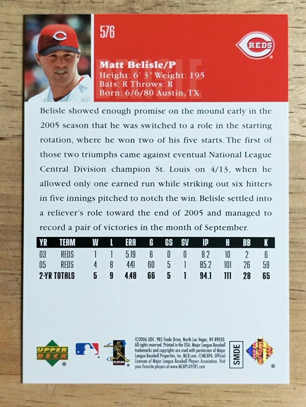 2006 Upper Deck #576 Matt Belisle