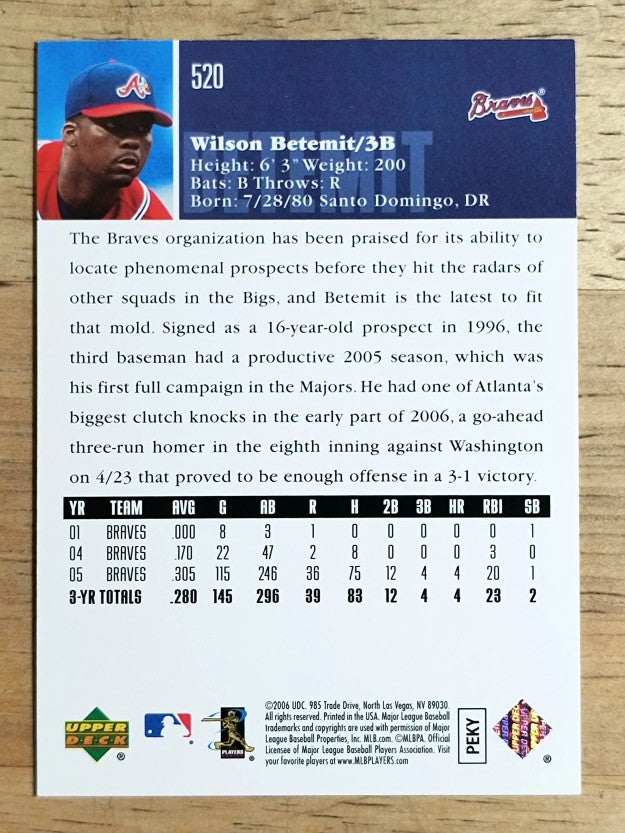 2006 Upper Deck #520 Wilson Betemit