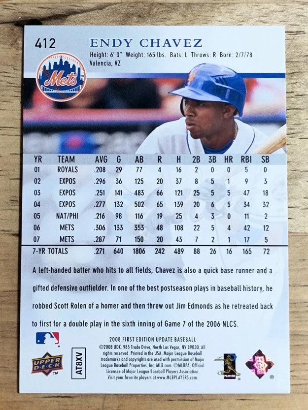 2008 Upper Deck First Edition #412 Endy Chavez