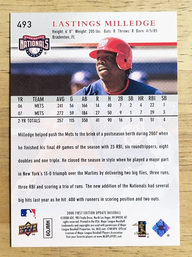 2008 Upper Deck First Edition #493 Lastings Milledge