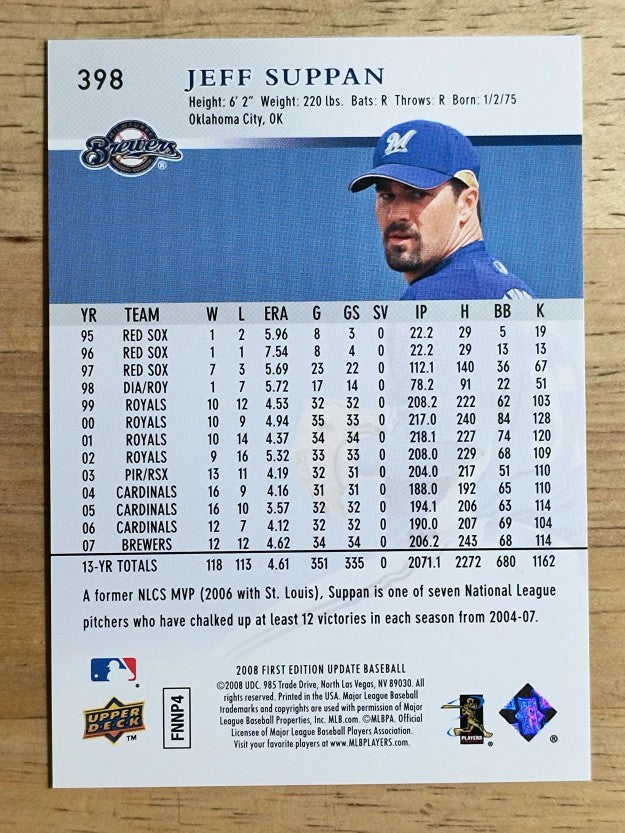 2008 Upper Deck First Edition #398 Jeff Suppan