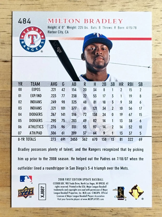 2008 Upper Deck First Edition #484 Milton Bradley