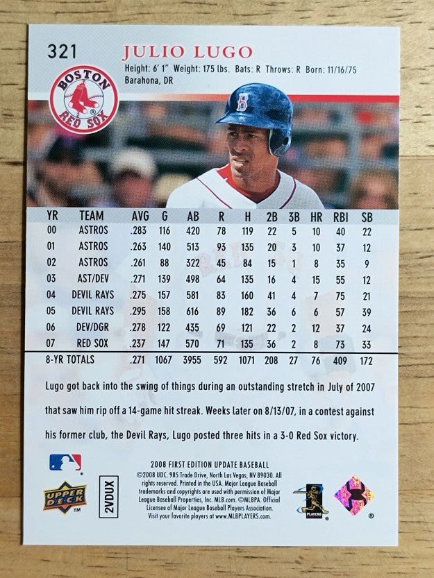 2008 Upper Deck First Edition #321 Julio Lugo