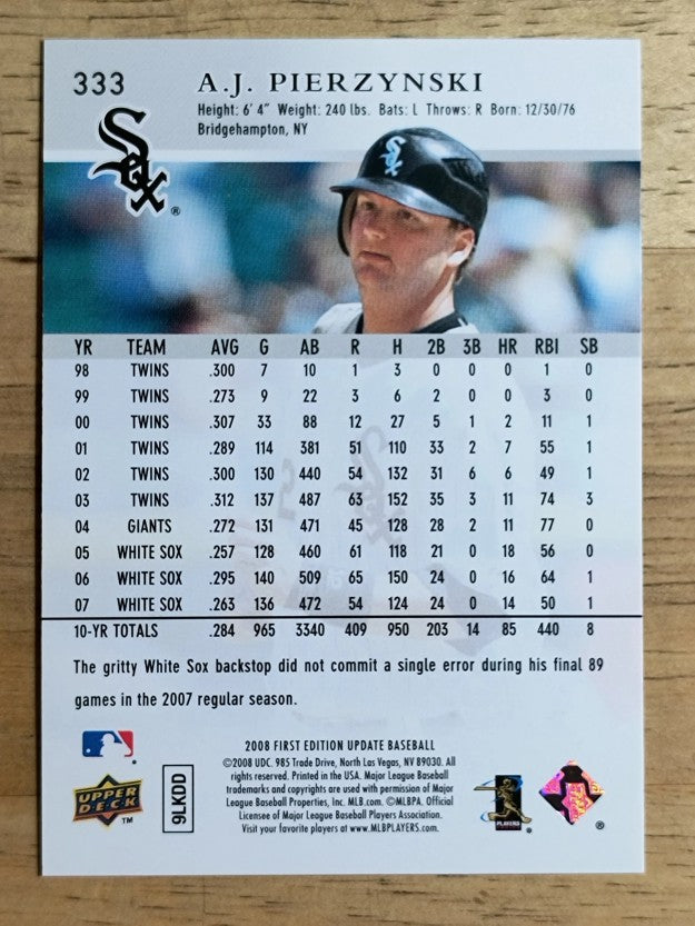 2008 Upper Deck First Edition #333 A.J. Pierzynski