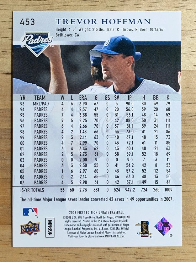 2008 Upper Deck First Edition #453 Trevor Hoffman
