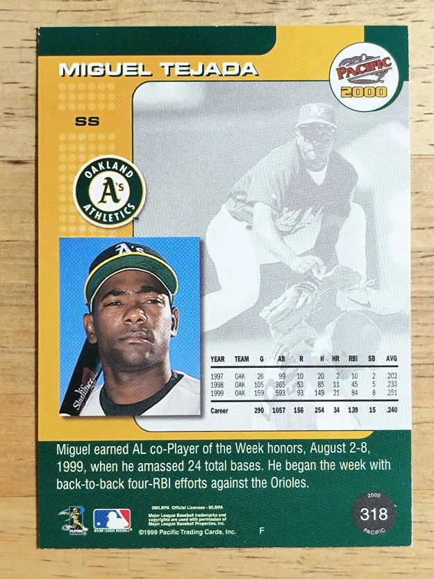 2000 Pacific Ruby #318 Miguel Tejada