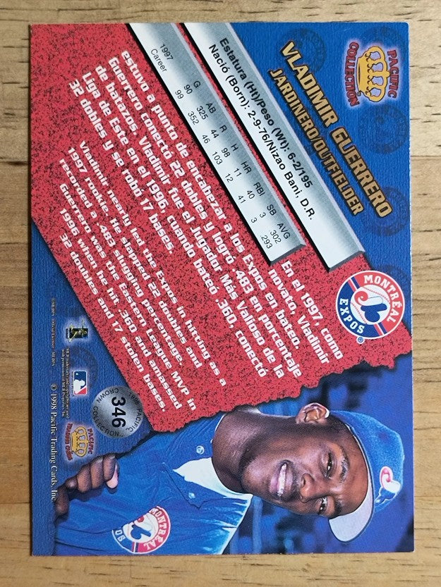 1998 Pacific Silver #346 Vladimir Guerrero