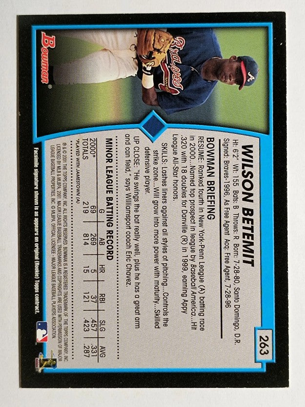 2001 Bowman #263 Wilson Betemit RC